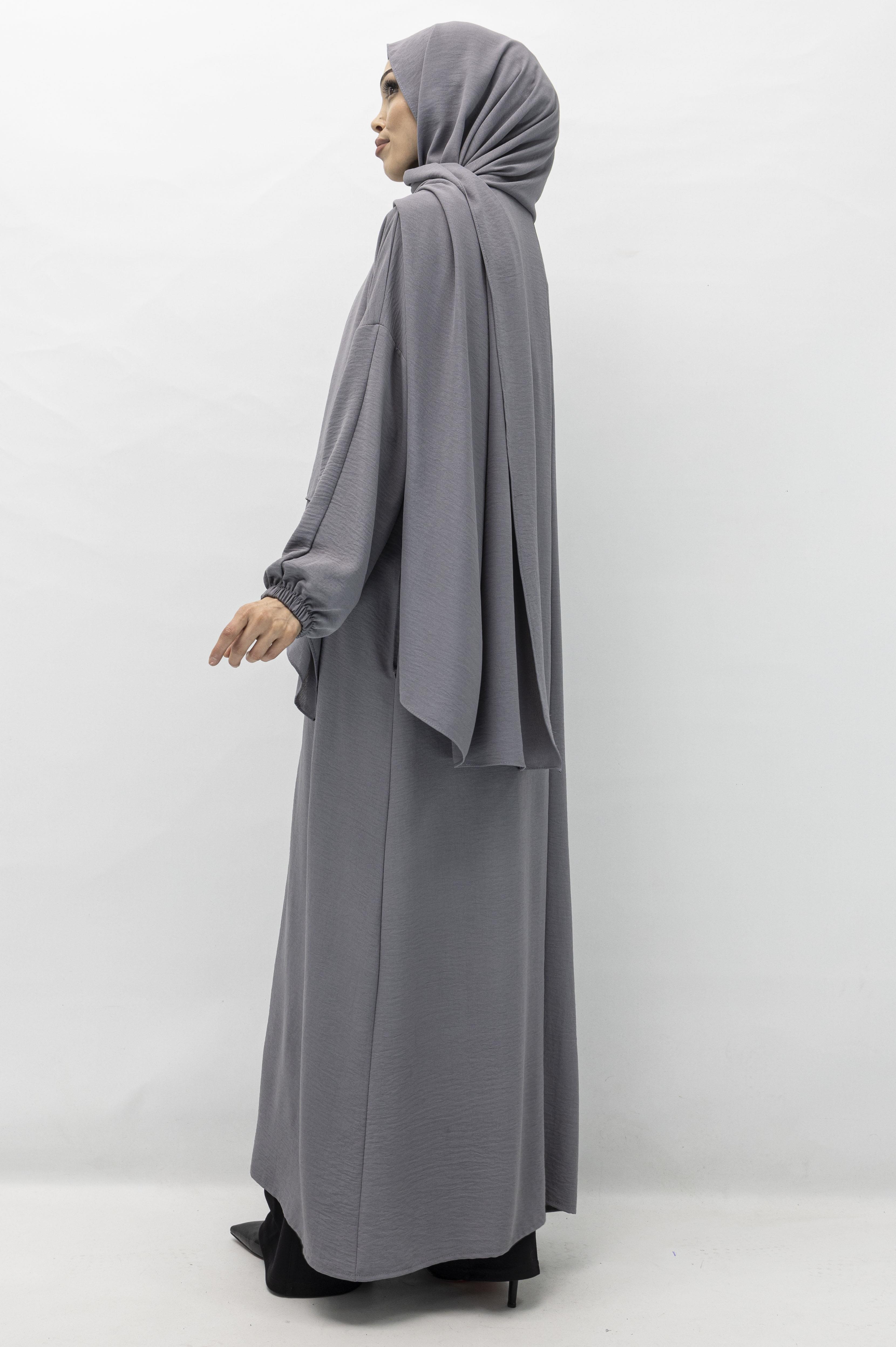 ŞALI İLE BİRLEŞİK NAMAZ FERACESİ Gri OTW2370