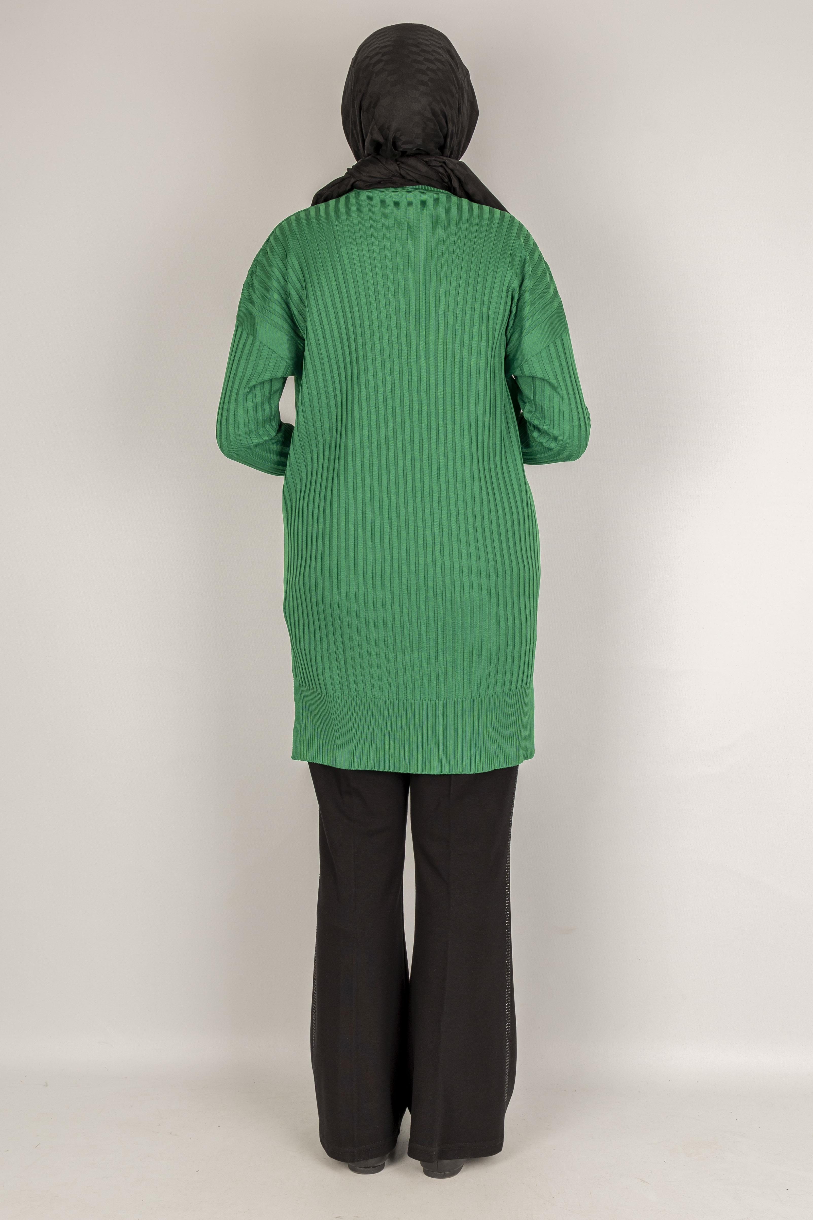 Şık Düğme Detaylı Merserize Tunik Benetton OTW1009