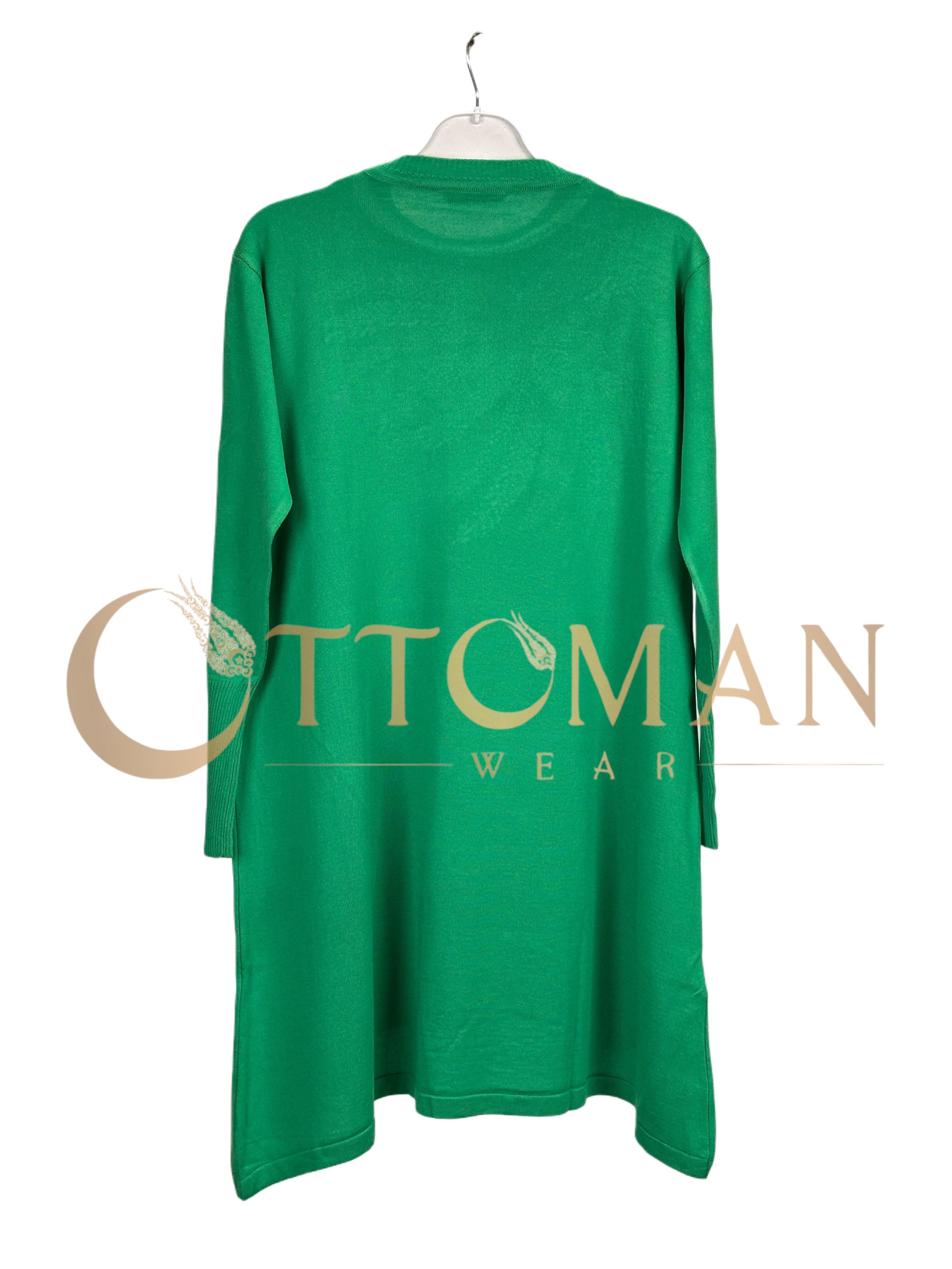 Taş İşlemeli Merserize Triko Tunik Benetton OTW884-1