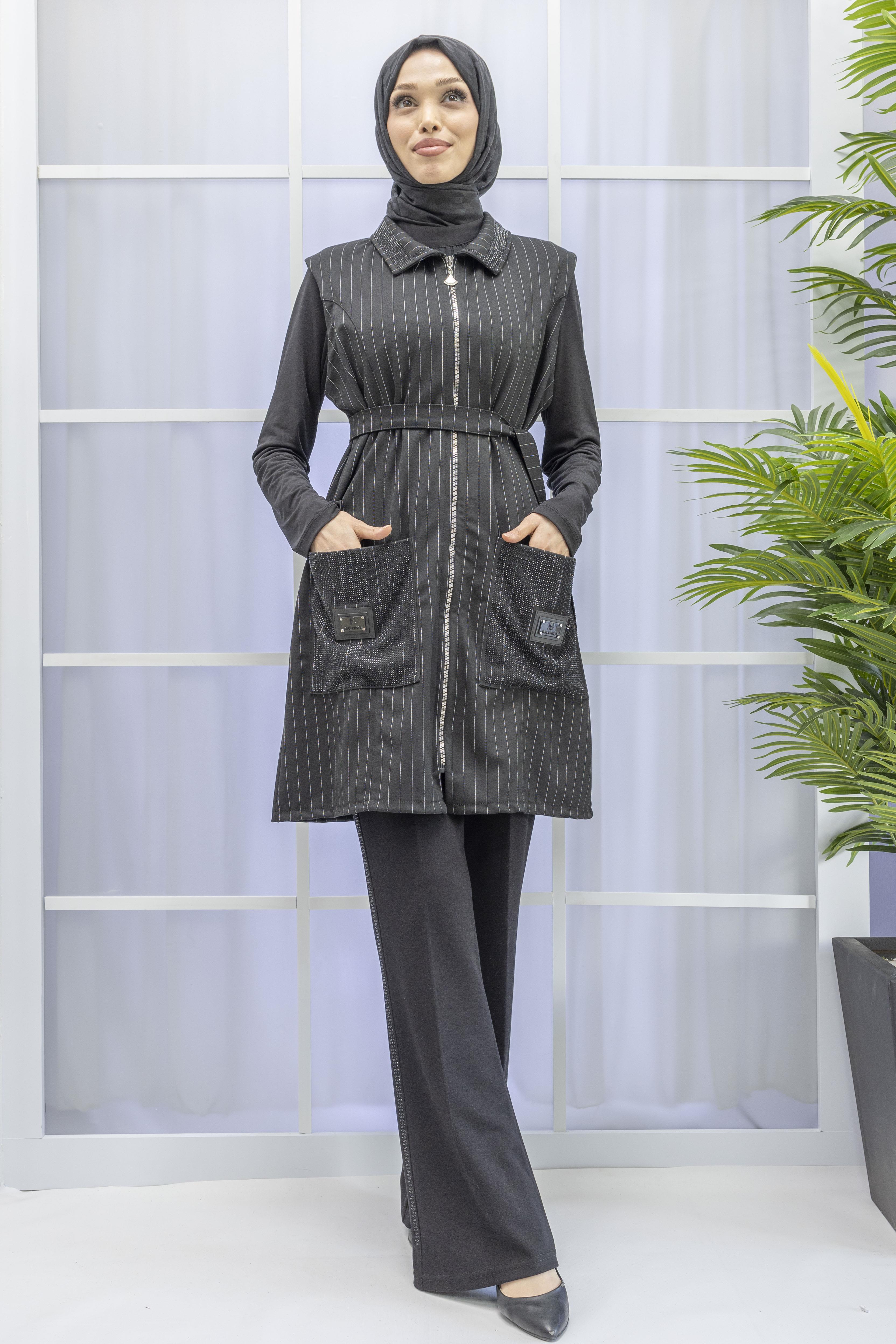 TAŞLI YELEK Siyah OTW6192