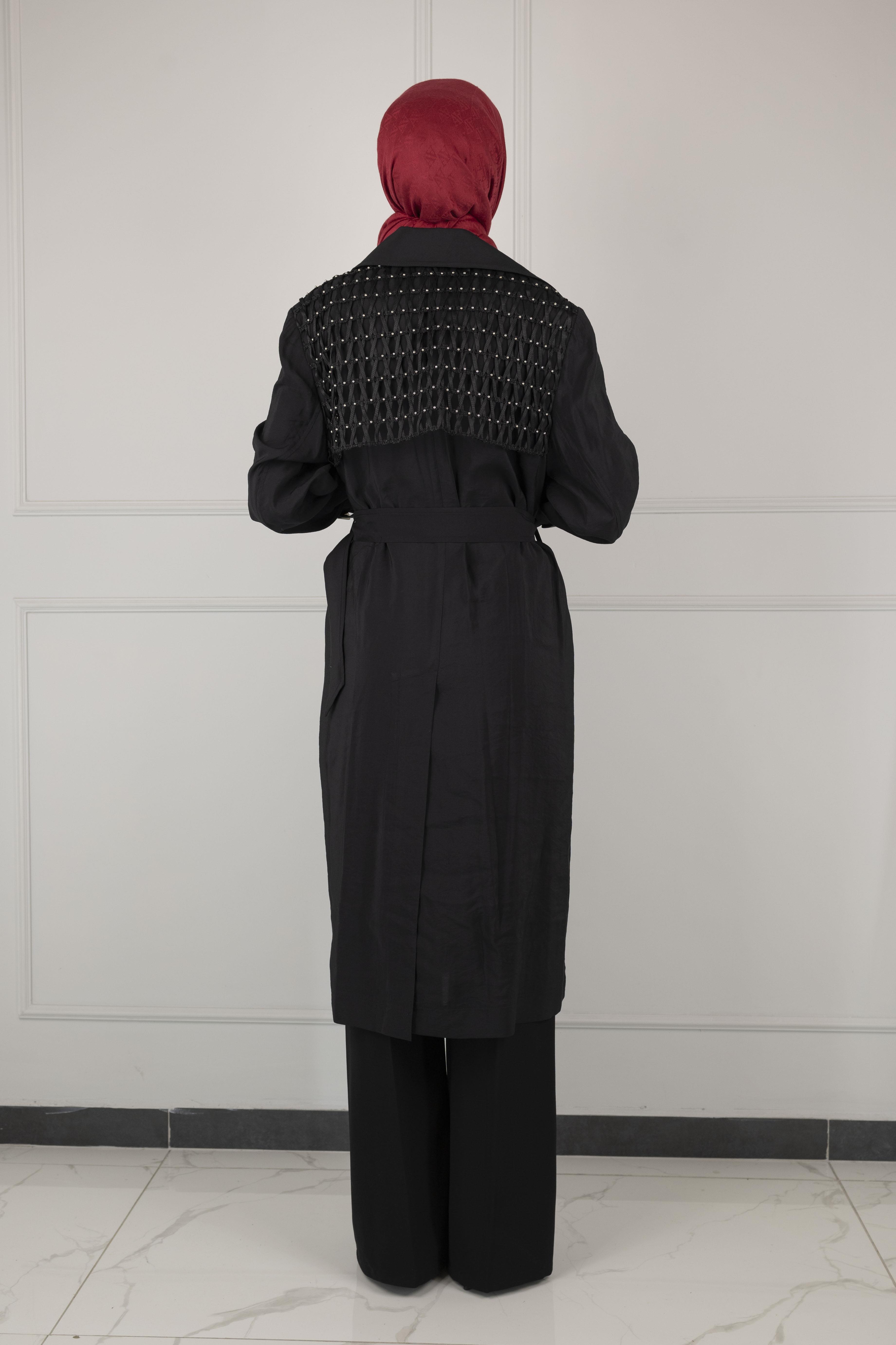 TENSEL YAZLIK TRENCHCOAT Siyah OTW44406