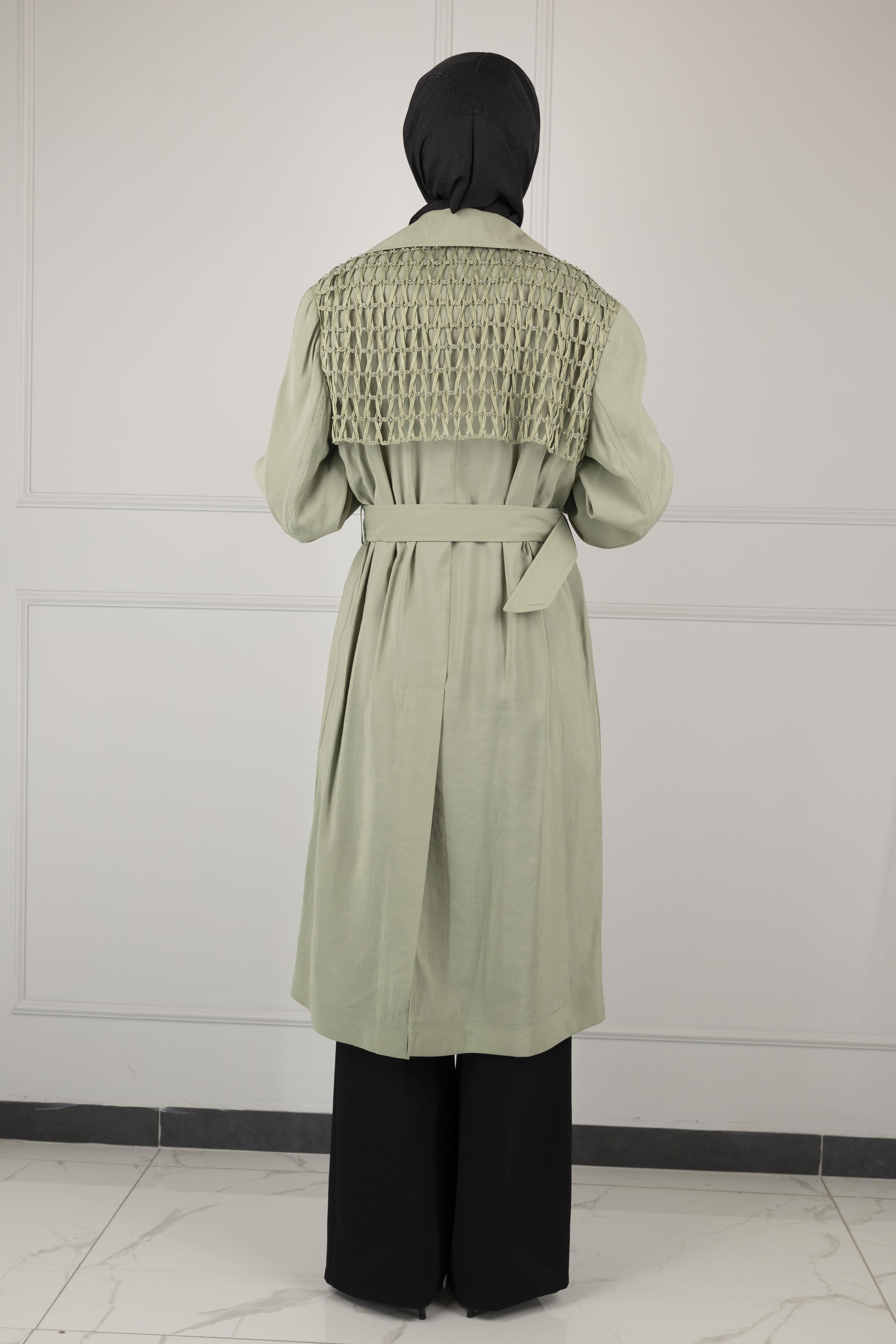 TENSEL YAZLIK TRENCHCOAT Yeşil OTW44406