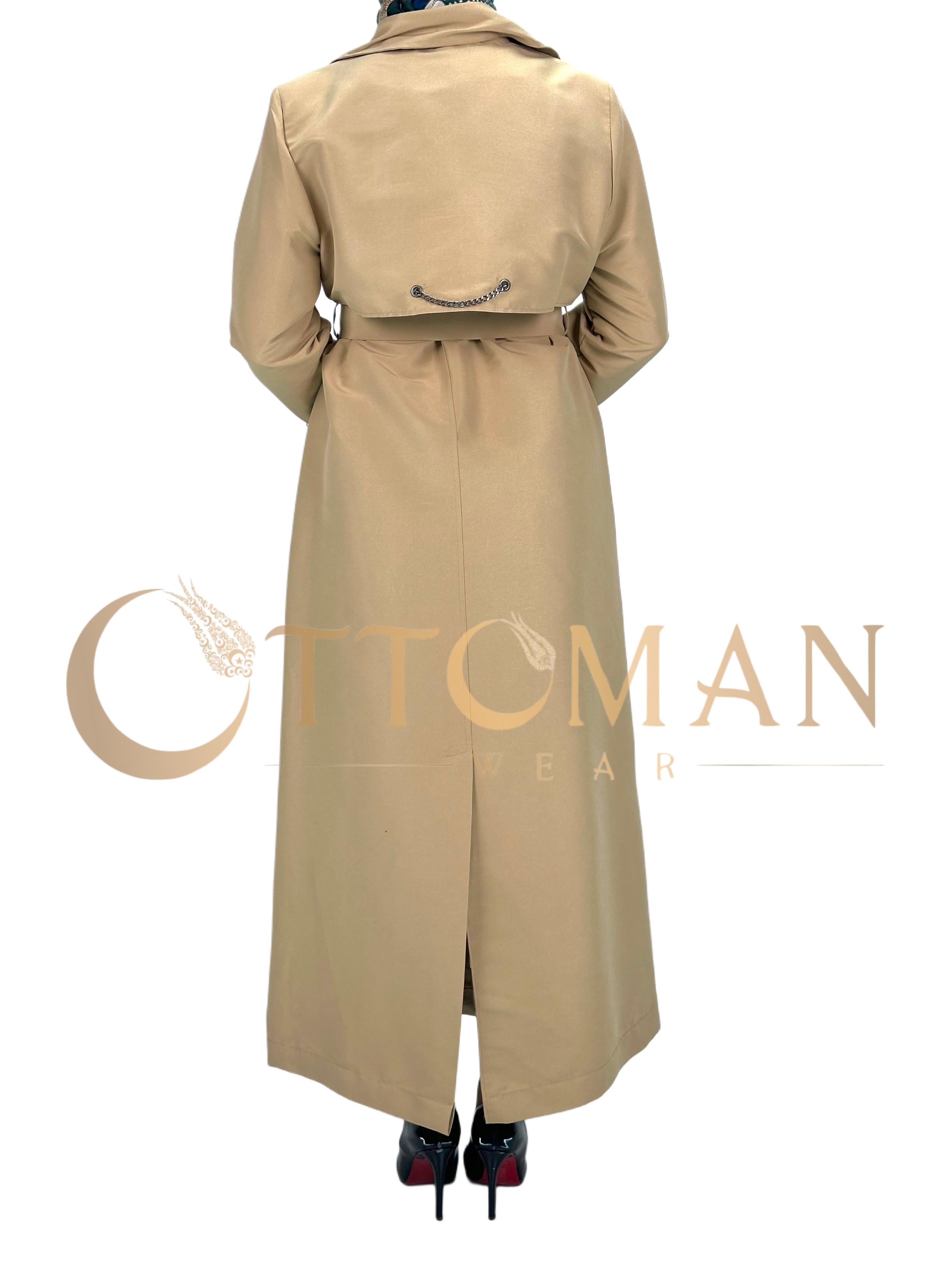 Uzun Trençkot Camel OTW3012