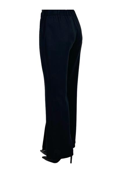 İspanyol Paça Önü Yırtmaçlı Pantolon Siyah OTW1059