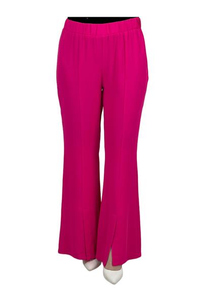 İspanyol Paça Önü Yırtmaçlı Pantolon Fuşya OTW1059