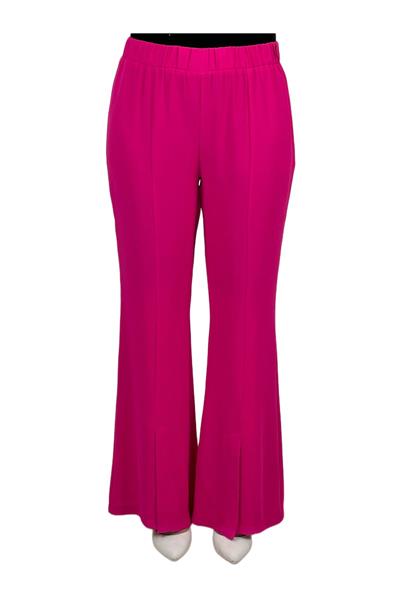 İspanyol Paça Önü Yırtmaçlı Pantolon Fuşya OTW1059