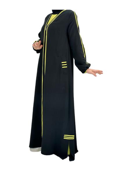 İç Elbiseli Ferace Sarı OTW1088