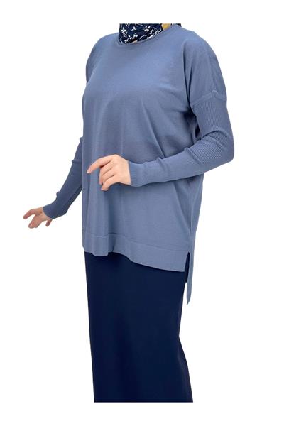 Merserize Triko Bluz İndigo OTW1929