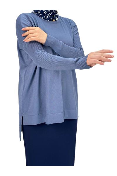 Merserize Triko Bluz İndigo OTW1929