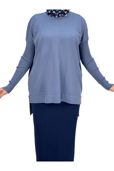 Merserize Triko Bluz İndigo OTW1929