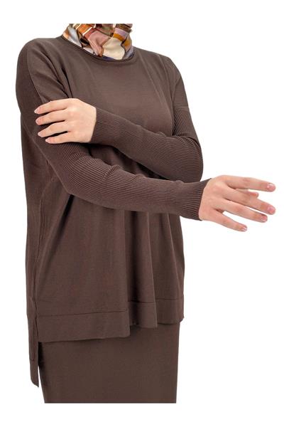 Merserize Triko Bluz Kahve OTW1929