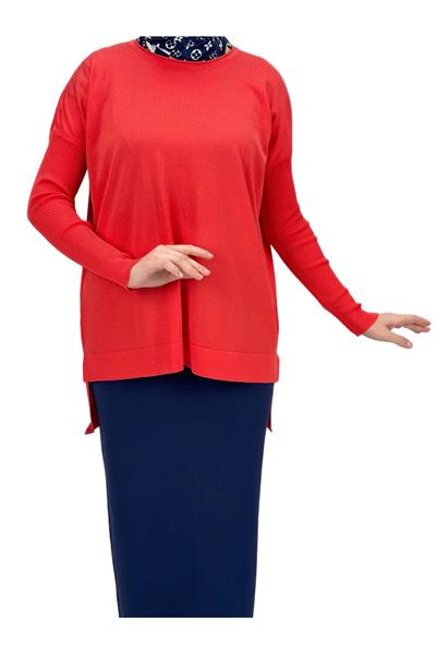 Merserize Triko Bluz Mercan OTW1929