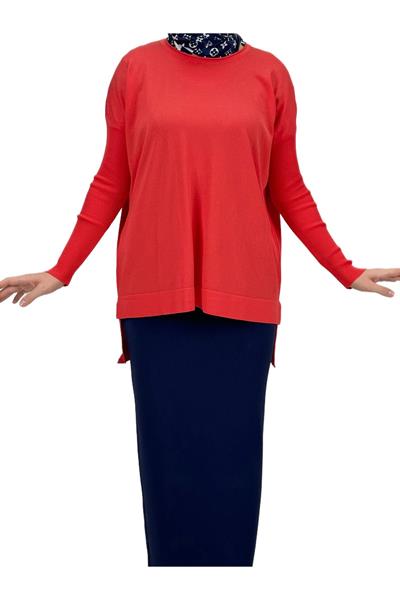 Merserize Triko Bluz Mercan OTW1929