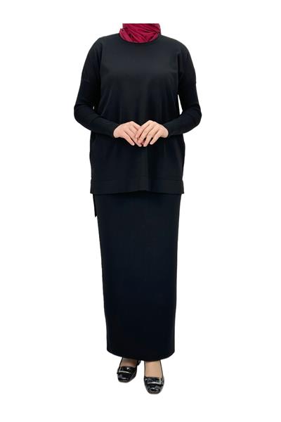 Merserize Triko Bluz Siyah OTW1929