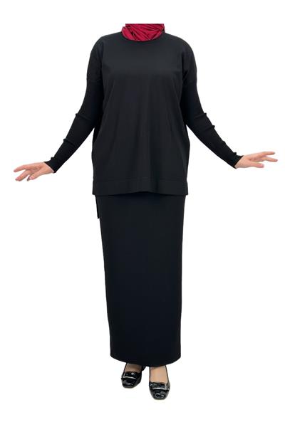 Merserize Triko Bluz Siyah OTW1929