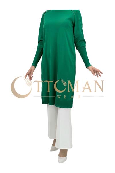Omuzu Zımbalı Triko Tunik Benetton OTW2769