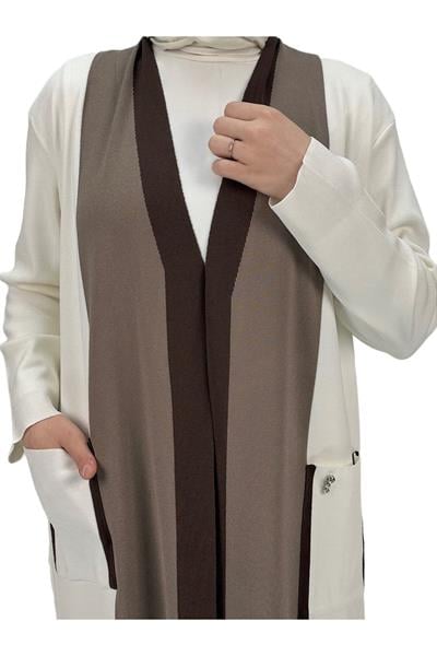 Merserize Triko Hırka Kemik OTW2916