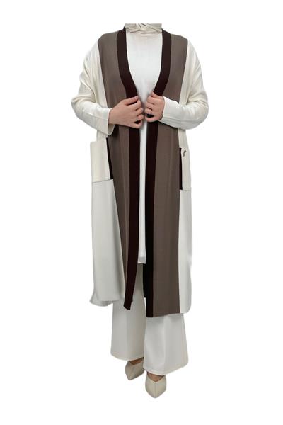 Merserize Triko Hırka Kemik OTW2916