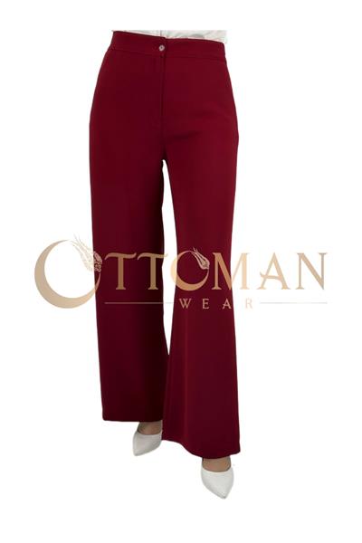 Krep Pantolon Bordo OTW6558