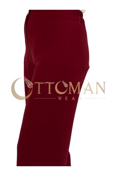 Krep Pantolon Bordo OTW6558