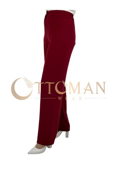Krep Pantolon Bordo OTW6558
