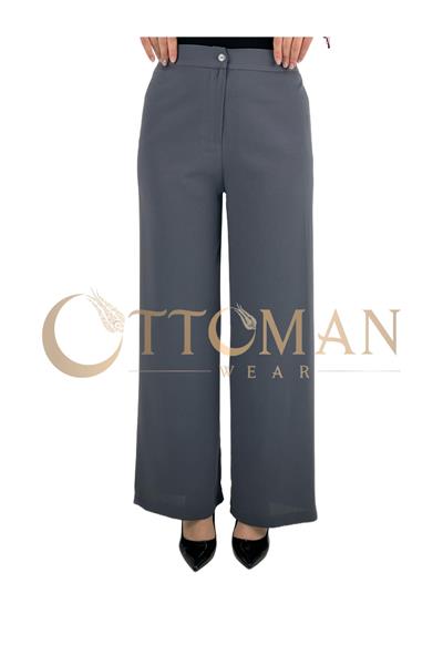 Krep Pantolon Koyu Gri OTW6558