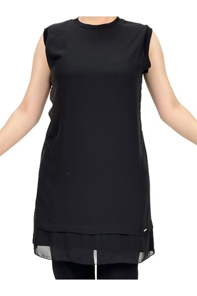 Rayon Kolsuz Şifon İçlik Siyah OTW775