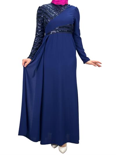 Abiye Elbise Lacivert OTW2711