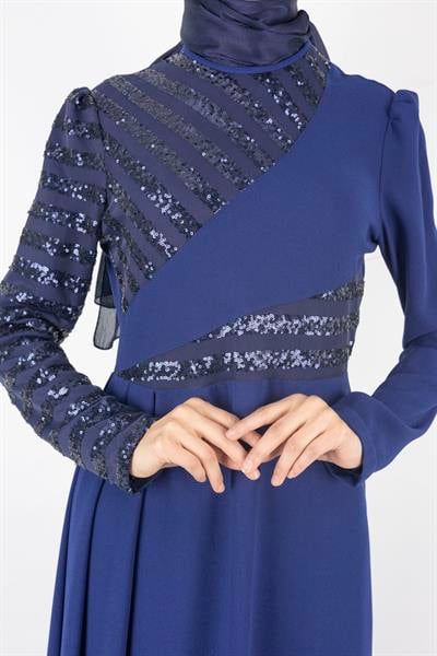 Abiye Elbise Lacivert OTW2719