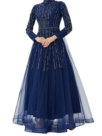 Abiye Elbise Lacivert OTW4437