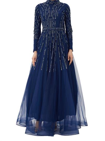 Abiye Elbise Lacivert OTW4437