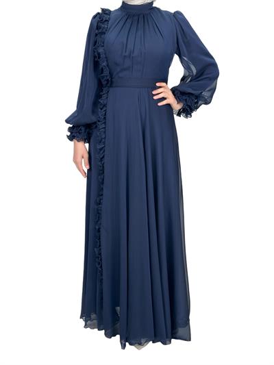 Abiye Elbise Lacivert OTW4588