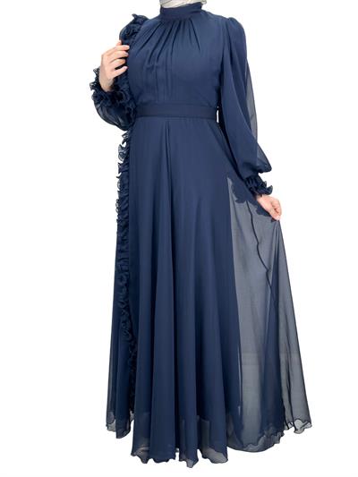 Abiye Elbise Lacivert OTW4588