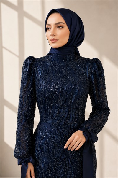 Abiye Elbise Lacivert OTW6104