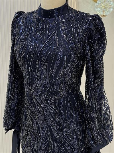 Abiye Elbise Lacivert OTW6104