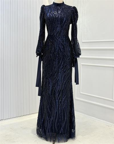 Abiye Elbise Lacivert OTW6104