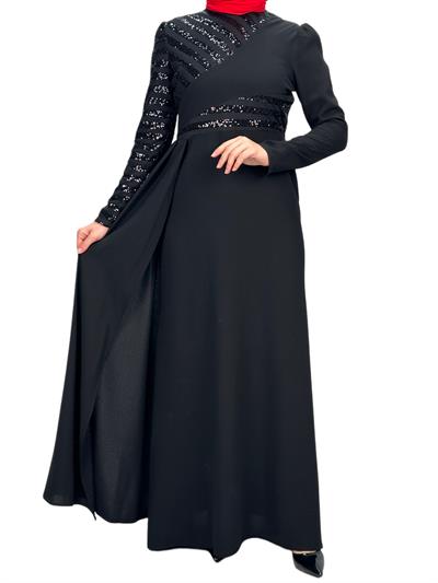 Abiye Elbise Siyah OTW2711