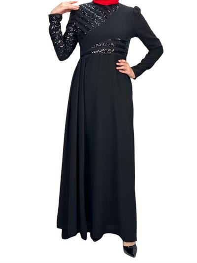 Abiye Elbise Siyah OTW2711