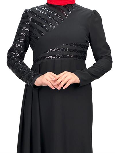 Abiye Elbise Siyah OTW2711