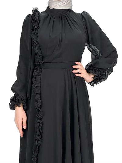 Abiye Elbise Siyah OTW4588