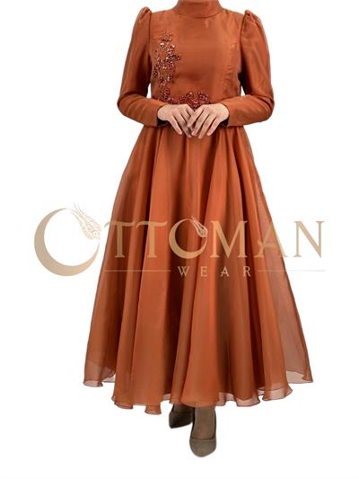 Abiye Elbise Taba OTW4524