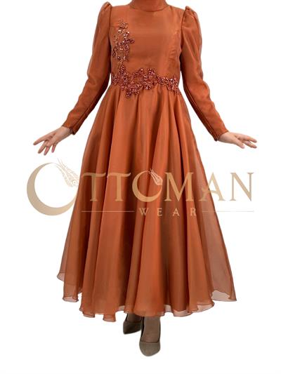 Abiye Elbise Taba OTW4524