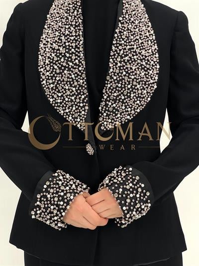 Abiye Etekli Takım Siyah OTW38957