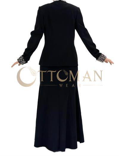 Abiye Etekli Takım Siyah OTW38957