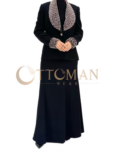 Abiye Etekli Takım Siyah OTW38957