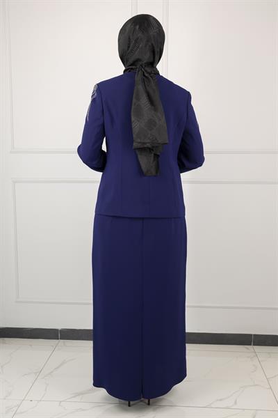 ABİYE KLASİK ETEKLİ TAKIM Lacivert OTW550