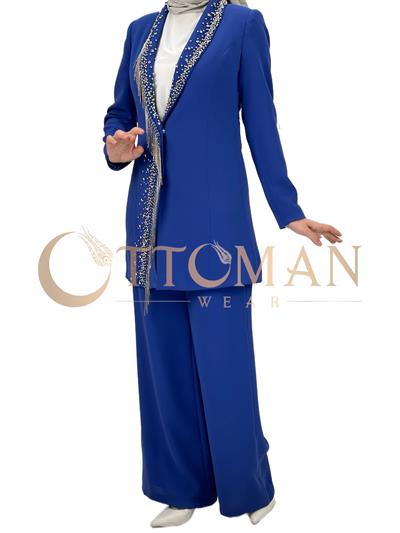Abiye Pantolonlu Takım Mavi OTW40955