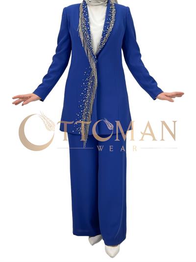 Abiye Pantolonlu Takım Mavi OTW40955