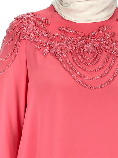 Abiye Pantolonlu Takım Pembe OTW40948