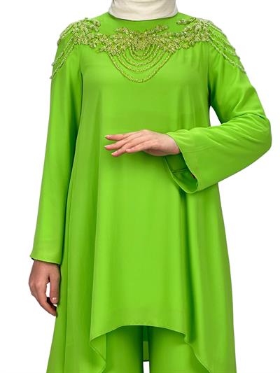 Abiye Pantolonlu Takım Yeşil OTW40948